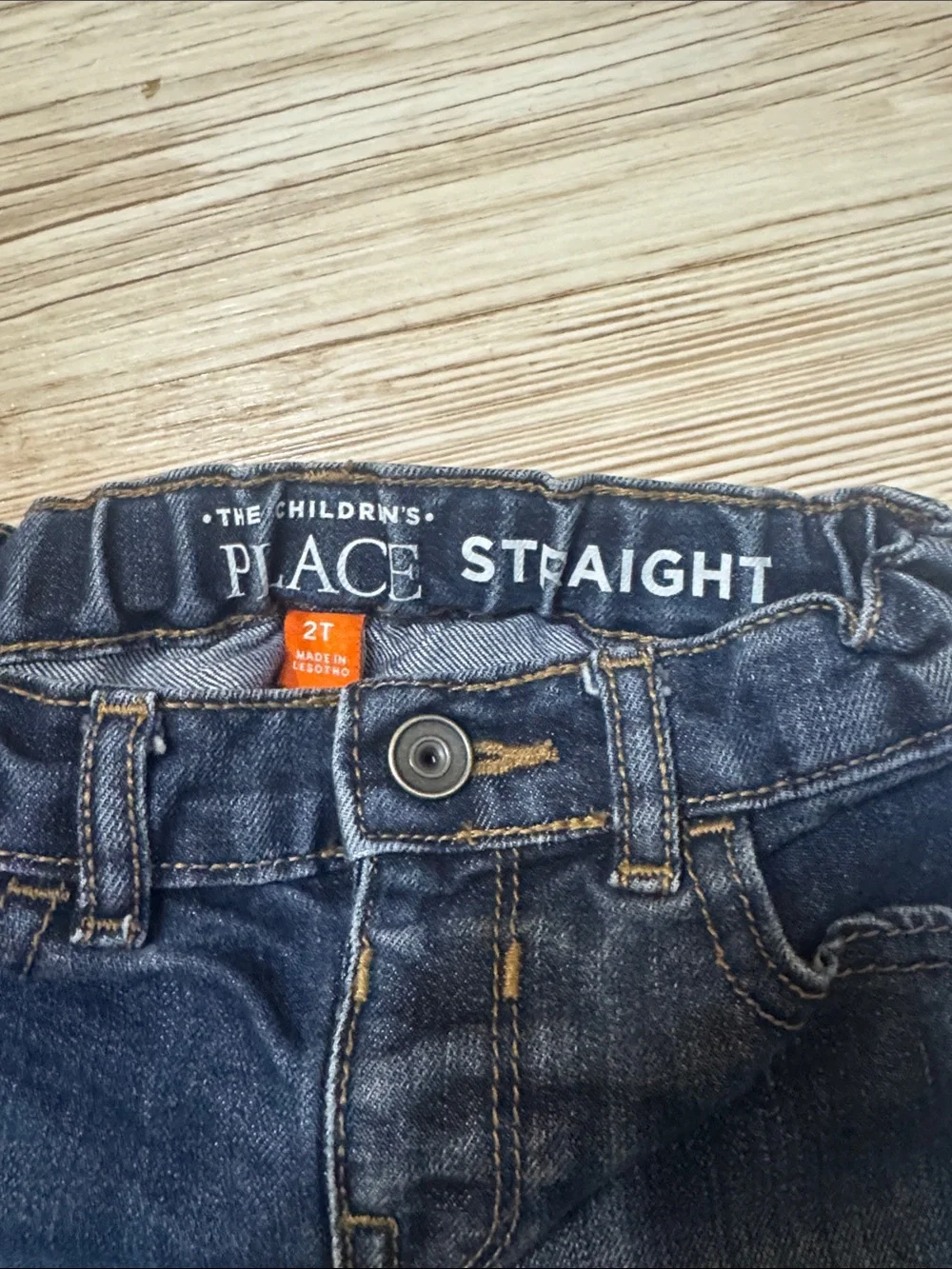 The Children's Place Blue Denim Jeans & Tan Khaki Pants Set